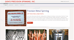 Desktop Screenshot of donsprecisionspinning.com